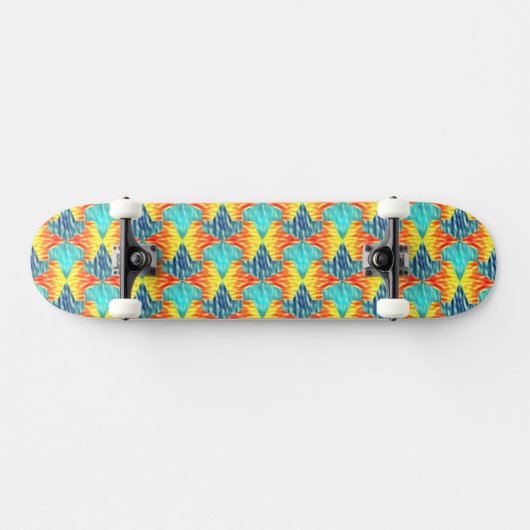 Mamluks Djinns Fire and Water Pattern Persoonlijk Skateboard (Horizontaal)