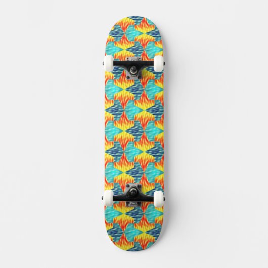 Mamluks Djinns Fire and Water Pattern Persoonlijk Skateboard (Voorkant)