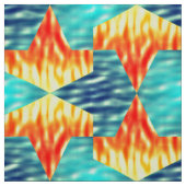 Mamluks Djinns Fire and Water Pattern Stof (Swatch)