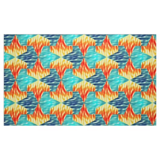Mamluks Djinns Fire and Water Pattern Stof (Fat Quarter)