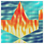 Mamluks Djinns Fire and Water Pattern Stof (Close Up)