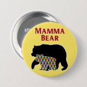 Mamma Beer, Autism Mam Pride Ronde Button 7,6 Cm (Voorkant /achterkant)