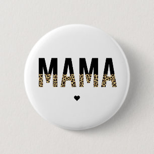 Mamma Cheetah print typografie Gifts for ma Ronde Button 5,7 Cm