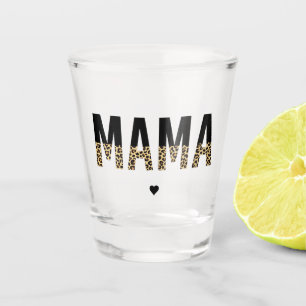 Mamma Cheetah print typografie Gifts for ma Shot Glas