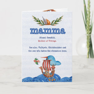 Mamma Definition Card (Zweeds moeder) Kaart