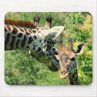 mamma en baby giraffe mousepad muismat