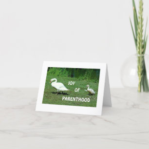 MAMMA EN DE ZWAAN /BIRTH CONGRATS VAN HET BABY KAART