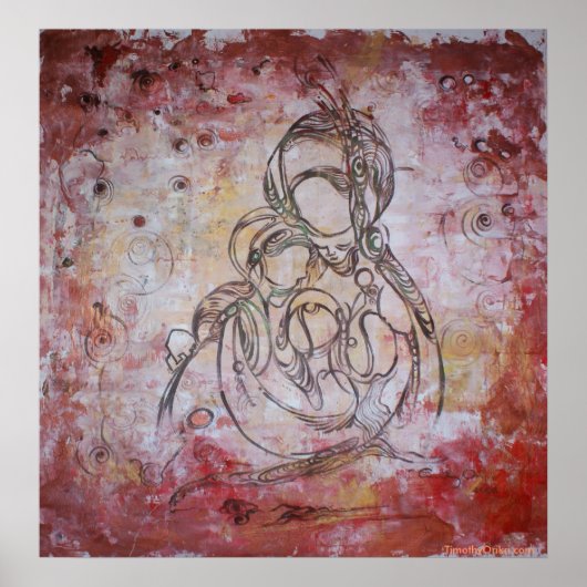 Mamma en I - Canvas Print (Voorkant)