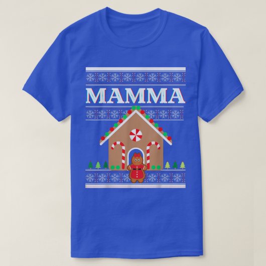 Mamma Funny Christmas Ugly Sweater Gingerbrood Xma T-shirt (Design voorkant)