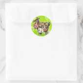 mamma-geit ronde sticker (Tas)