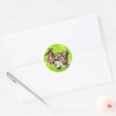 mamma-geit ronde sticker (Envelop)