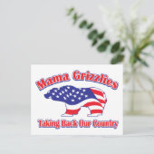 Mamma-Grizzlies Briefkaart (Staand voorkant)