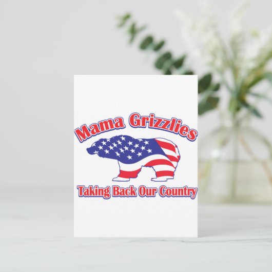 Mamma-Grizzly Briefkaart (Staand voorkant)