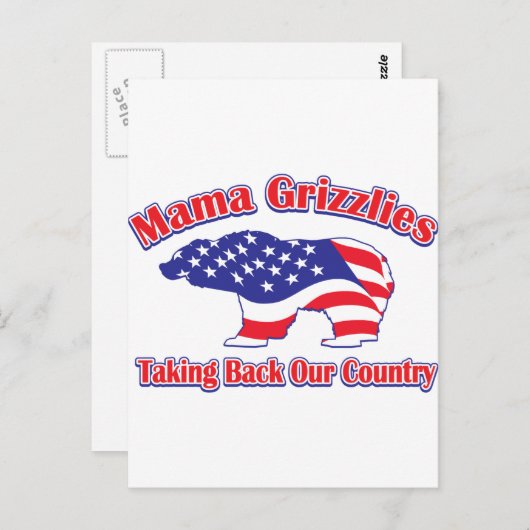 Mamma-Grizzly Briefkaart (Voorkant / Achterkant)