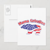 Mamma-Grizzly-Distress Briefkaart (Voorkant / Achterkant)