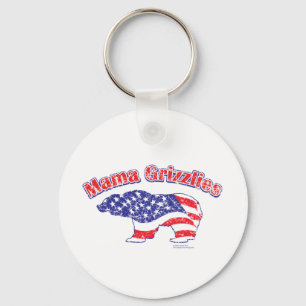 Mamma-Grizzly-Distress Sleutelhanger