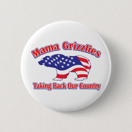 Mamma-Grizzly Ronde Button 5,7 Cm (Voorkant)
