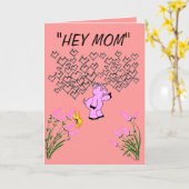 "MAMMA HEY " KAART (Gele Bloem)