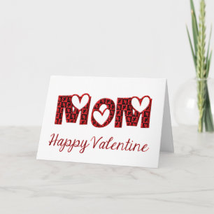 Mamma I houdt van u de Leuke Typografie Valentijn Feestdagen Kaart