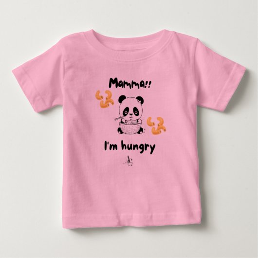 Mamma Ik heb trek in panda baby T-shirt (Voorkant)