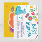 Mamma Llama Baby shower Uitnodiging (Voorkant / Achterkant)