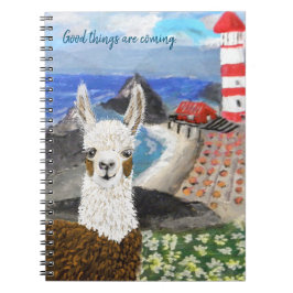 Mamma Llama Vacationing in de Seashore Notitieboek
