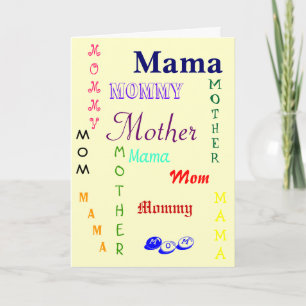 Mamma, Mamma's, Moeder, Mama Kaart