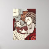 Mamma met een boek canvas afdruk (Voorkant)