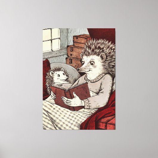 Mamma met een boek canvas afdruk (Voorkant)