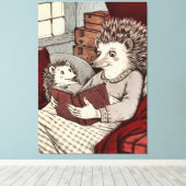 Mamma met een boek canvas afdruk (Insitu (Houten vloer))