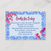 Mamma Mia Blue Tile Pink Flowers Books for Baby Informatiekaartje (Voorkant)