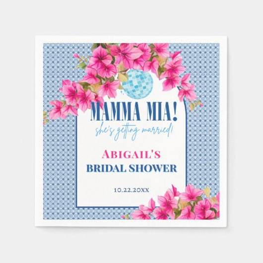 Mamma Mia Bridal Shower Servet (Voorkant)
