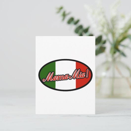 Mamma Mia! Briefkaart (Staand voorkant)