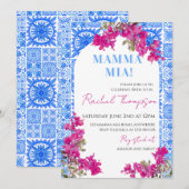 Mamma Mia Bruidsfeest Mediterrane Uitnodiging (Voorkant / Achterkant)