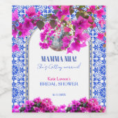 Mamma Mia Bruidsfeest Wijn Etiket (Enkel label)