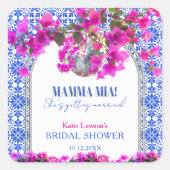 Mamma Mia Bruiloftsfeest Vierkante Sticker (Voorkant)