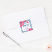 Mamma Mia Bruiloftsfeest Vierkante Sticker (Envelop)