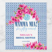 Mamma Mia Bruiloftsfeest Wijn Etiket (Enkel label)