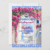 Mamma Mia Floral Bachelorette Party Itinerary Kaart (Voorkant)