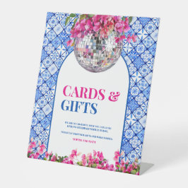 Mamma Mia Gift table Cards and Gift  Reclamebord Met Voetstuk