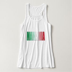Mamma Mia Italiaanse vlag Kleuren Italië Tricolor Tanktop