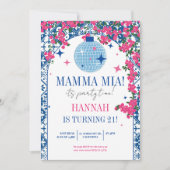 Mamma Mia Mediterraan Dans Koningin Verjaardag Kaart (Voorkant)