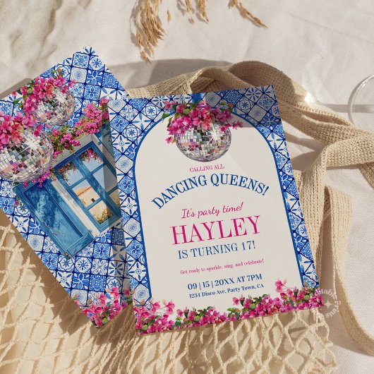 Mamma Mia Mediterranean Dancing Queen Birthday Kaart