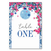 Mamma Mia roze en blauw tafelnummer (Achterkant)