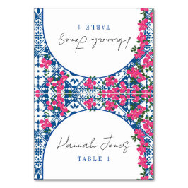 Mamma Mia Santorini Grieks roze blauw Place Cards Kaart