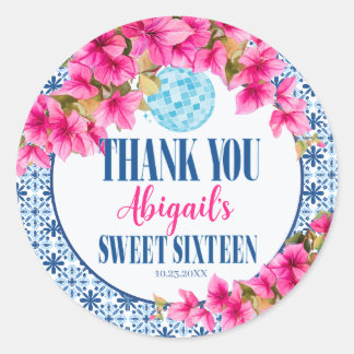 Mamma Mia! Sweet 16 Dank je Ronde Sticker