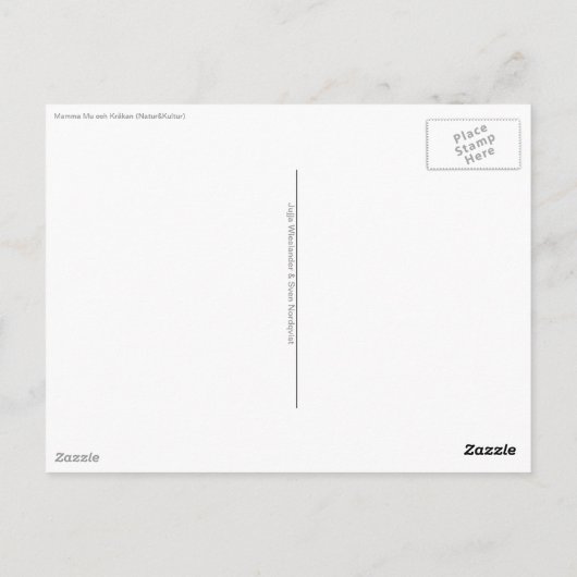 Mamma Mu Briefkaart (Achterkant)