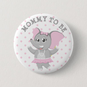 Mamma om Speld van het Baby shower van de Stip van Ronde Button 5,7 Cm