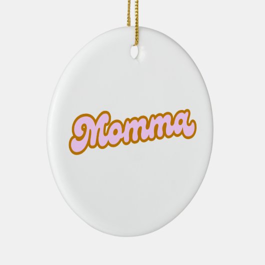 mamma | Roze Schattigee mama Keramisch Ornament (Rechts)