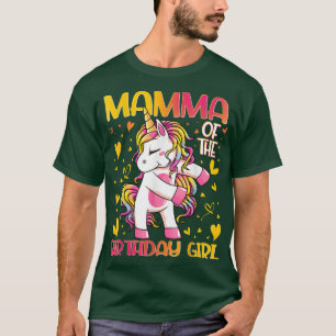 Mamma van het Birthday Girl Flossing Unicorn Mo T-shirt